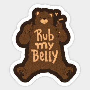 Rub My Belly Sticker